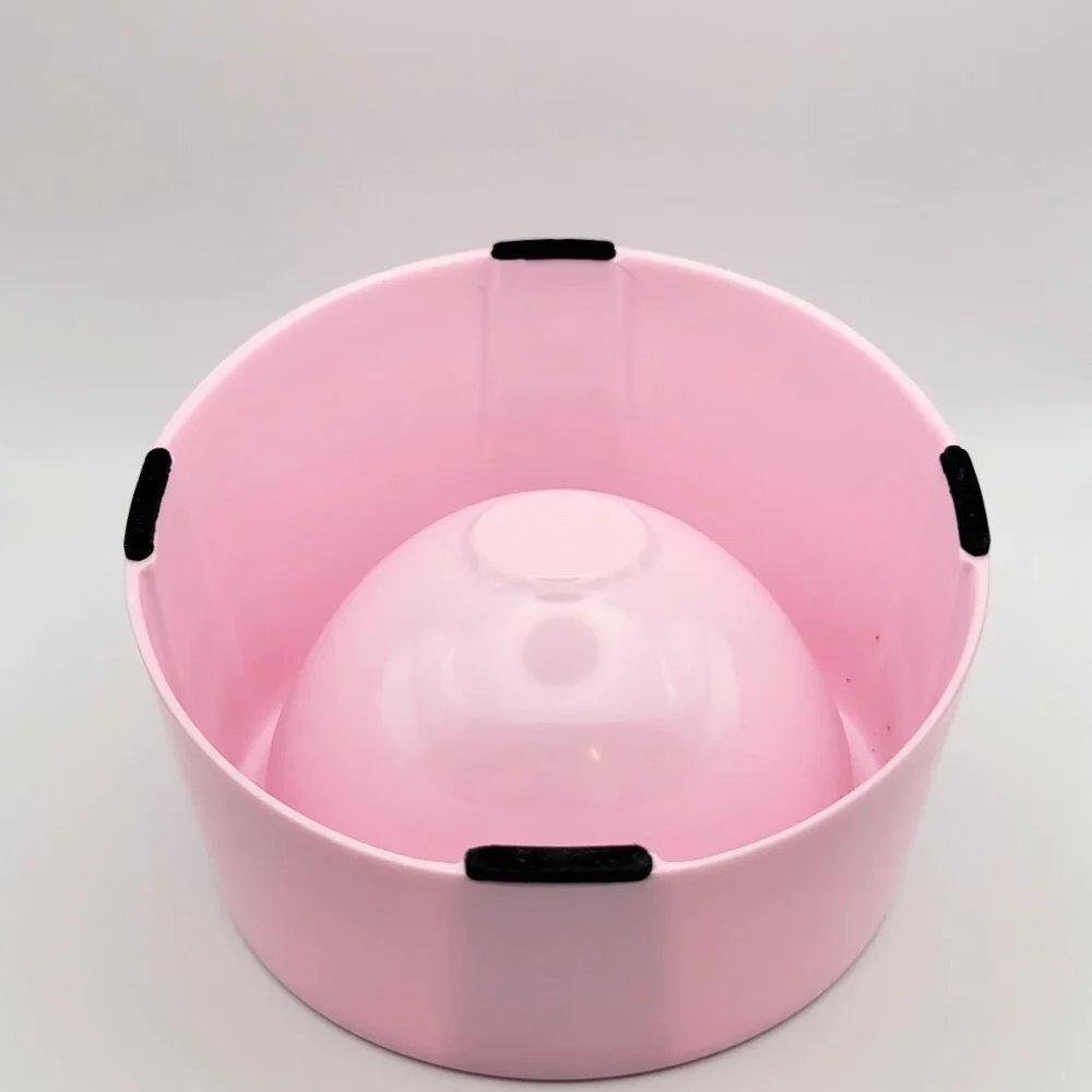 Pink Slanted Dog Bowl, Non-Skid & Non-Spill, Small